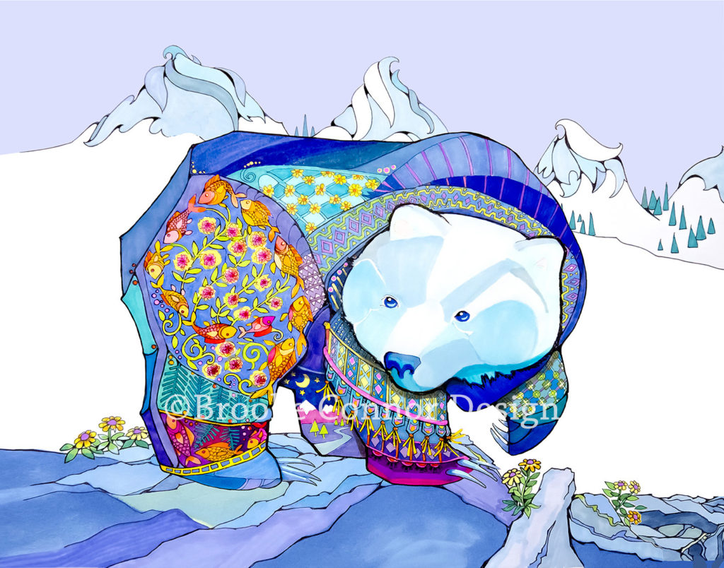 Momma Bear by Whimsical Animal Illustration Artist Brooke Connor
