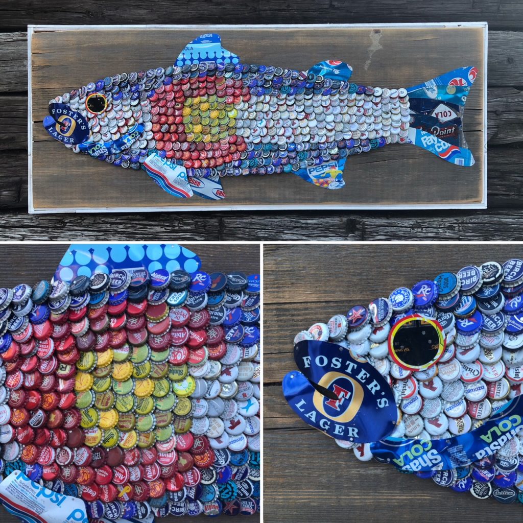 Colorado Trout Bottle Cap Art by The Moore Family