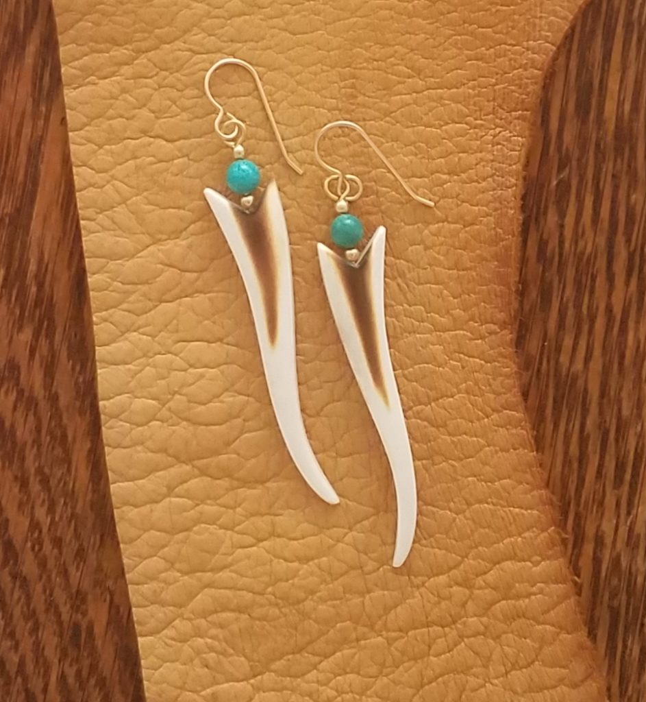 Earrings with Turquoise and Goldfill by Dancing Elk Designs