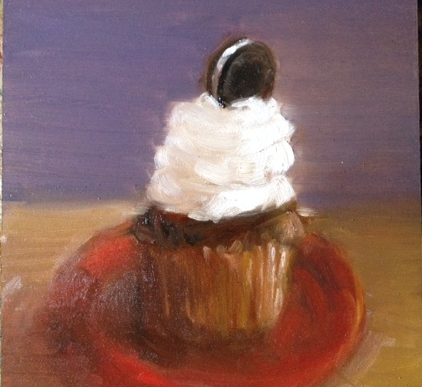 Cupcake Painting by Beverly Endsley